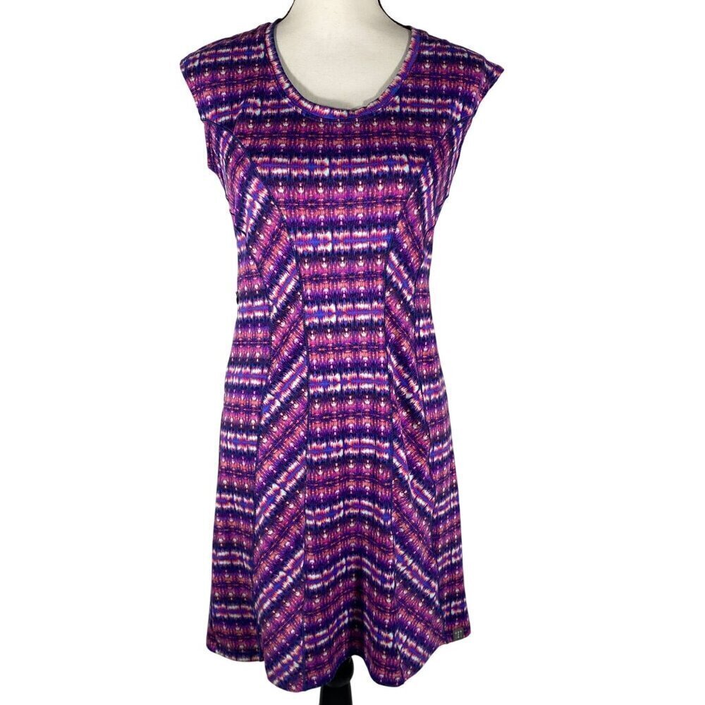 Title nine A-line athletic outdoor dress Purple Ikat print women’s S minimalist